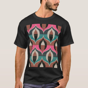 Retro Sixties stijl naadloos patroon T-shirt