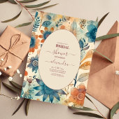 Retro  Sixties Terracotta Bridal Kaart