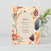 Retro Sixties Terracotta Bridal Kaart (Staand voorkant)
