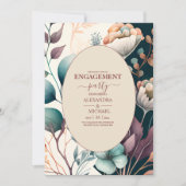 Retro  Sixties Terracotta Verloving Kaart (Voorkant)