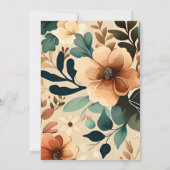 Retro  Sixties Terracotta Wedding Kaart (Achterkant)