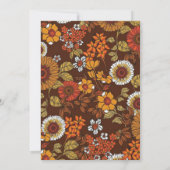 Retro Sixties Terracotta Wedding Save The Date (Achterkant)