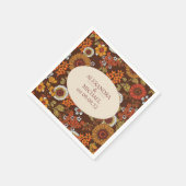 Retro  Sixties Terracotta Wedding Servet (Hoek)