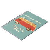 Retro Sixties Van Familie Road Trip Vacking Notitieboek (Linkerzijde)