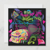 Retro Sixties Vrede en Liefde 21ste verjaardag Kaart (Voorkant)