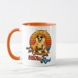 Retro Skate Corgi – Tony Bark™ – Smol & Rad  Mok