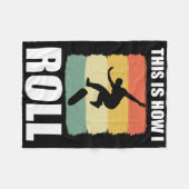 Retro Skate This Is How I Roll Skateboard  Fleece Deken (Voorkant (Horizontaal))