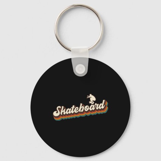 Retro skateboard-afbeelding voor skateboarder - Sk Sleutelhanger (Voorkant)