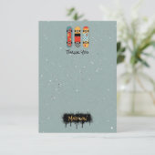 Retro Skateboard Blauw Cool Aangepaste Naam Kinder Bedankkaart (Staand voorkant)