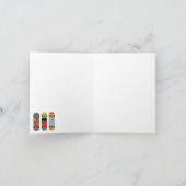 Retro Skateboard Blauw Koel Patroon Kaart (Binnen)