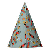 Retro Skateboard Blue Cool Skateboarding Verjaarda Feesthoedjes (Achterkant)