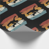 Retro skateboard cadeaupapier (Hoek)