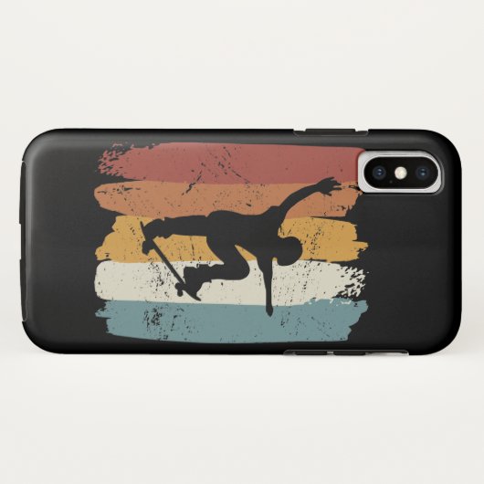 Retro skateboard Case-Mate iPhone case (Achterkant (horizontaal))