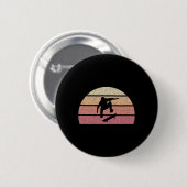 Retro Skateboard Design  Ronde Button 5,7 Cm (Voorkant /achterkant)