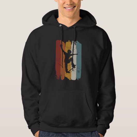 Retro  skateboard hoodie (Voorkant)