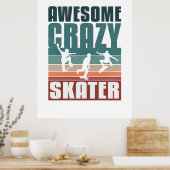 Retro  skateboard poster (Keuken)