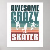 Retro  skateboard poster (Voorkant)