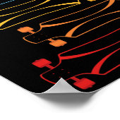 Retro Skateboard Schaatsen Skateboarden Skateboard Poster (Hoek)