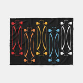 Retro Skateboard Skating Skateboarding Skateboarde Fleece Deken (Voorkant (Horizontaal))