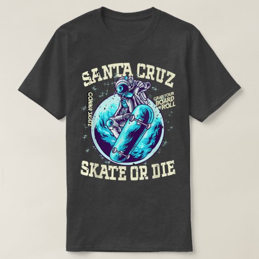 Retro  Skateboard Street Draag Santa Cruz als T-shirt (Design voorkant)