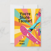 Retro Skateboard Valentijnskaart Kaart (Voorkant)