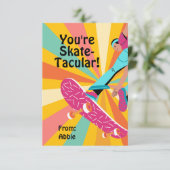 Retro Skateboard Valentine Kaart (Staand voorkant)