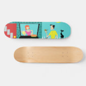 Retro-skateboard van zaterdagochtend persoonlijk skateboard (Horizontaal)