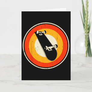 Retro Skateboarden Silhouet Skateboarder Skate Kaart