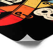 Retro Skateboarden Silhouet Skateboarder Skate Poster (Hoek)