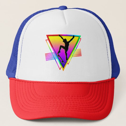 Retro Skateboarden Silhouet Skater Trucker Pet (Voorkant)