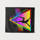 Retro Skateboarden Silhouet Skater Wandkleed (Voorkant (horizontaal))