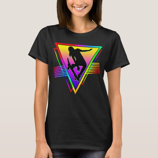 Retro Skateboarden Skater T-shirt (Voorkant)