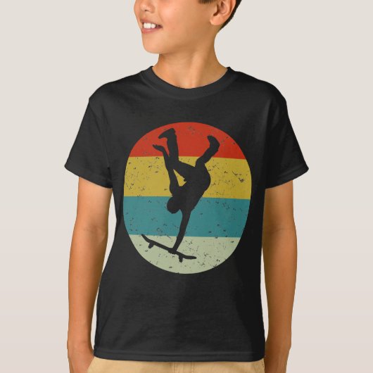 Retro Skateboarden T-shirt (Voorkant)