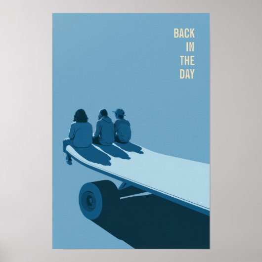 Retro Skateboarding Poster (Voorkant)