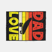 Retro Skateboarding Silhouette Skateboarder Skate Fleece Deken (Voorkant (Horizontaal))