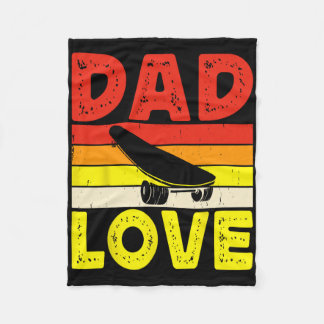 Retro Skateboarding Silhouette Skateboarder Skate  Fleece Deken