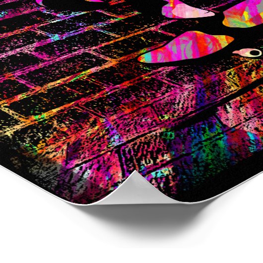 Retro Skater - Skateboarder -  skateboard Poster (Hoek)