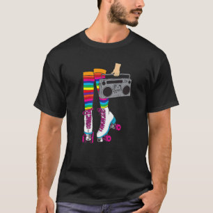 Retro Skating Rink A Funny 80's Rollerblading Gift T-shirt