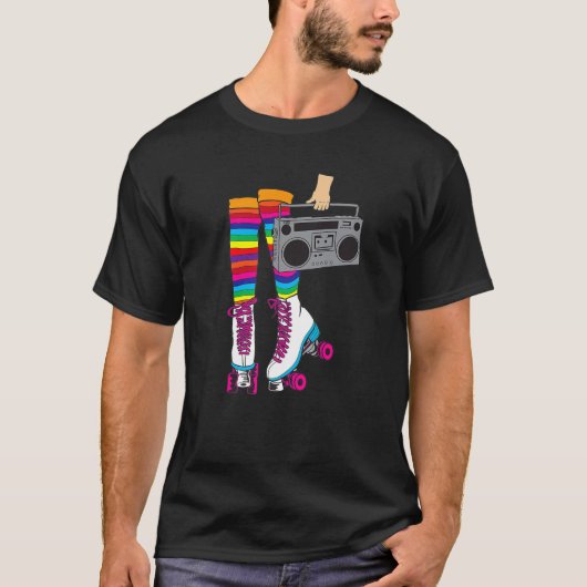 Retro Skating Rink A Funny 80's Rollerblading Gift T-shirt (Voorkant)