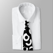 Retro Skating Wheels Modern Black White Stropdas (Gebonden)