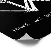 Retro Skelet Halloween Kostuum Leuke Enge Schedel  Poster (Hoek)