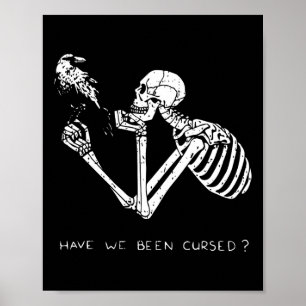 Retro Skelet Halloween Kostuum Leuke Enge Schedel  Poster