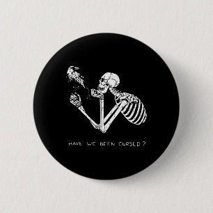Retro Skelet Halloween Kostuum Leuke Enge Schedel Ronde Button 5,7 Cm