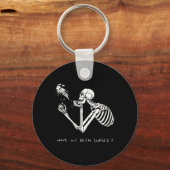 Retro Skelet Halloween Kostuum Leuke Enge Schedel Sleutelhanger (Voorkant)