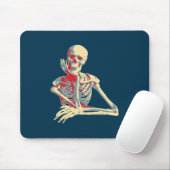 retro skelet muismat (Met muis)