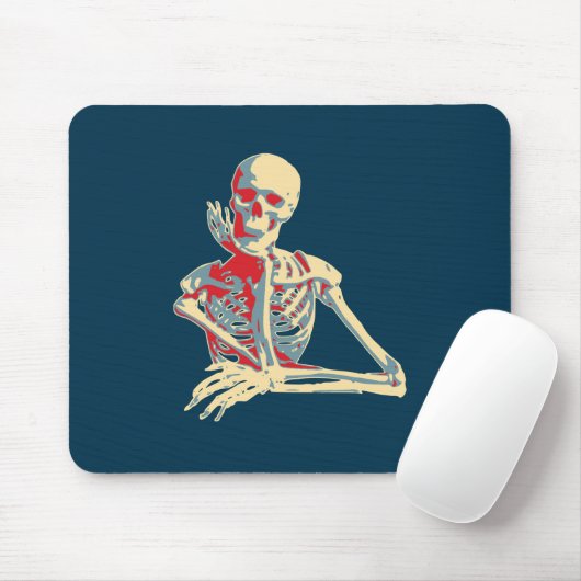 retro skelet muismat (Met muis)