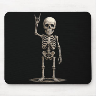 Retro Skelet Rockmuziek Grappig Cadeau Mannen Vrou Muismat
