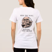 Retro Skelet Surfen Ride De Golf Voor Tri-Blend Shirt (Achterkant)
