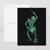 Retro Skeletale drummer Briefkaart (Voorkant / Achterkant)