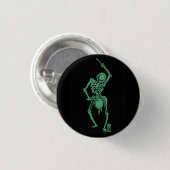 Retro Skeletale drummer Ronde Button 3,2 Cm (Voorkant /achterkant)